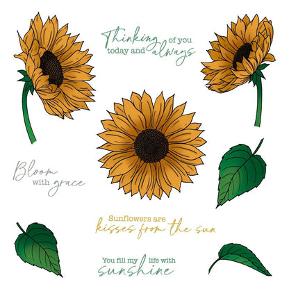 Bloom With Grace - 6x8 Photopolymer Stamp Set - Honey Bee Stamps