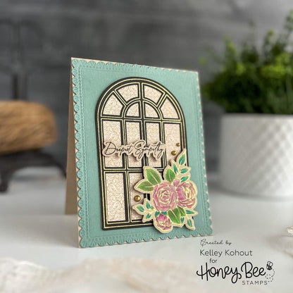 Blooming View - 6x8 Photopolymer Stamp Set - Retiring - Honey Bee Stamps