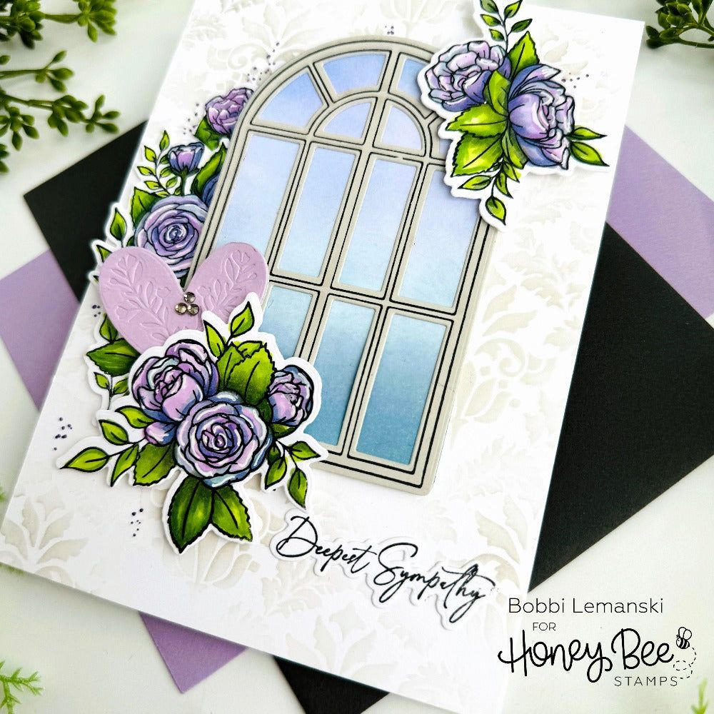 Blooming View - 6x8 Photopolymer Stamp Set - Retiring - Honey Bee Stamps