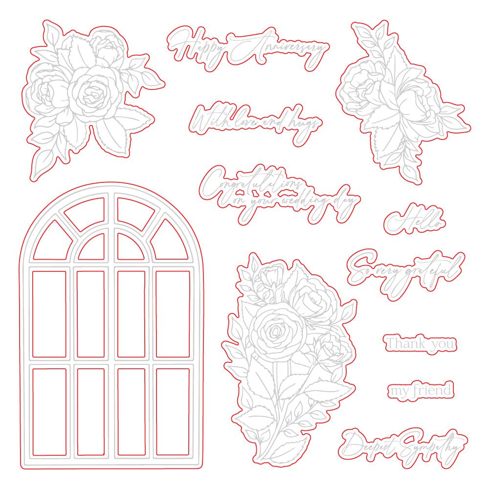 Blooming View - Honey Cuts - Coordinating Dies - Retiring - Honey Bee Stamps