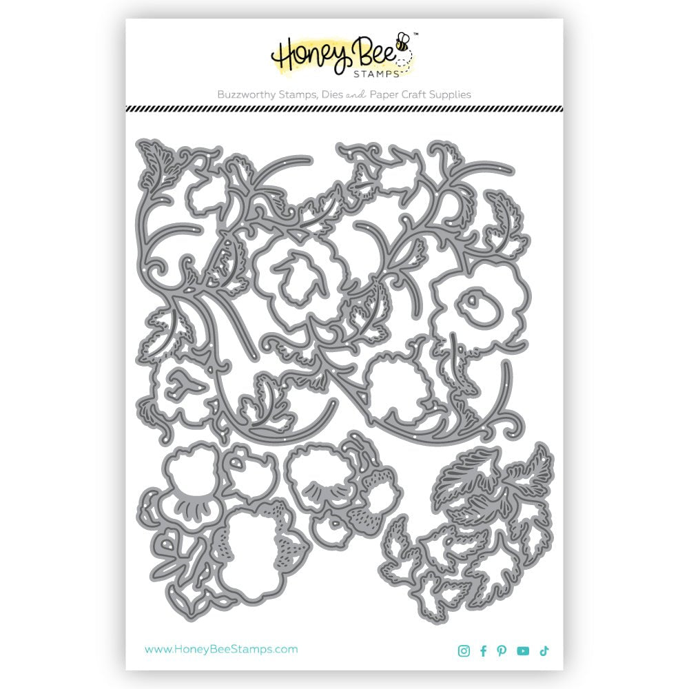 Bold Background: Chinoiserie - Honey Cuts - Stand - Alone Dies - Honey Bee Stamps