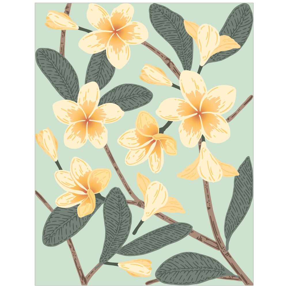 Bold Background: Plumeria - Honey Cuts - Stand - Alone Dies - Honey Bee Stamps