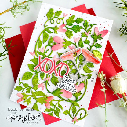 Bold Background: Vines Of Love - Honey Cuts - Stand - Alone Dies - Honey Bee Stamps