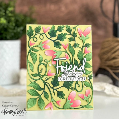 Bold Background: Vines Of Love - Honey Cuts - Stand - Alone Dies - Honey Bee Stamps