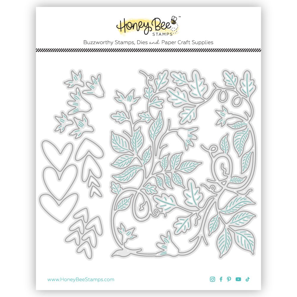 Bold Background: Vines Of Love - Honey Cuts - Stand - Alone Dies - Honey Bee Stamps