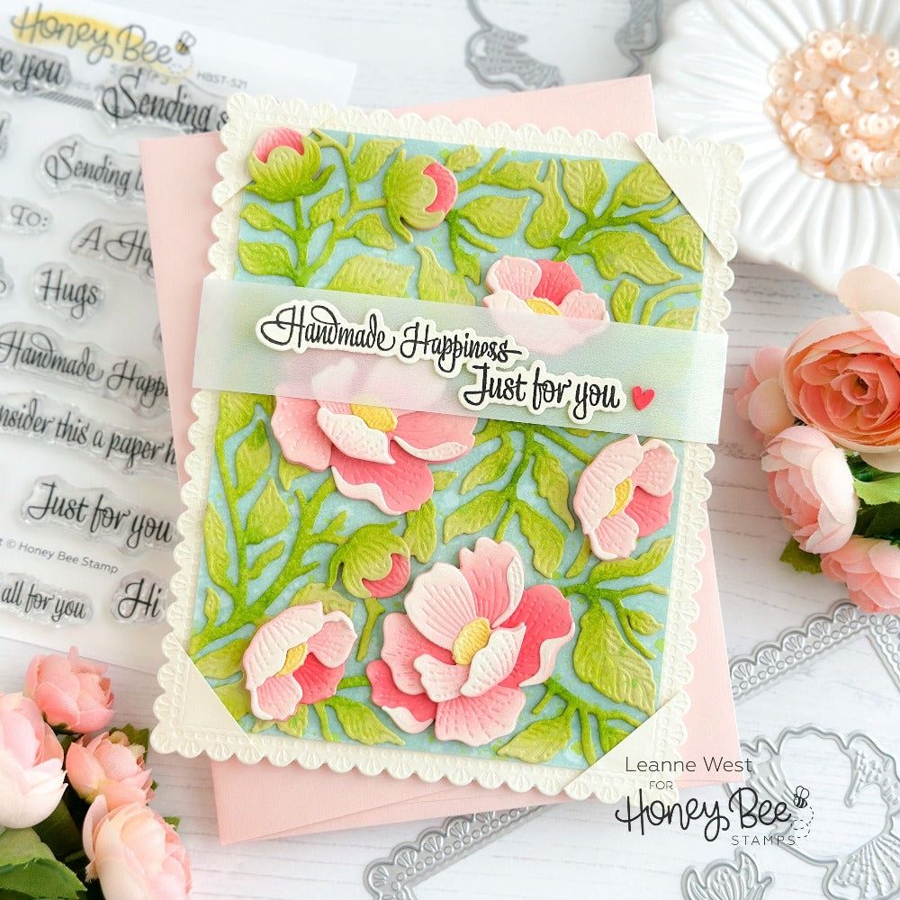 Bold Backgrounds: Vintage Roses - Honey Cuts - Stand - Alone Dies - Honey Bee Stamps