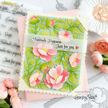 Bold Backgrounds: Vintage Roses - Honey Cuts - Stand - Alone Dies - Honey Bee Stamps