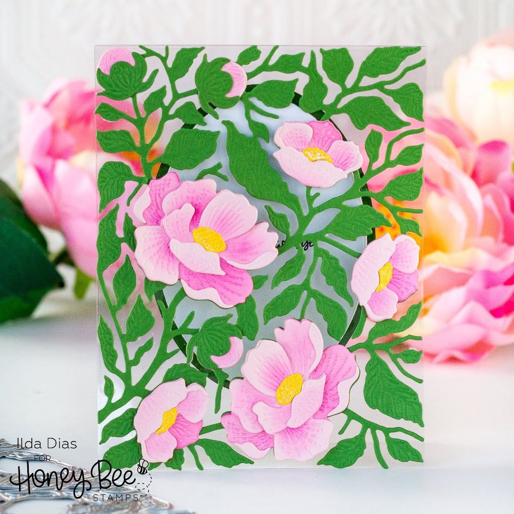 Bold Backgrounds: Vintage Roses - Honey Cuts - Stand - Alone Dies - Honey Bee Stamps