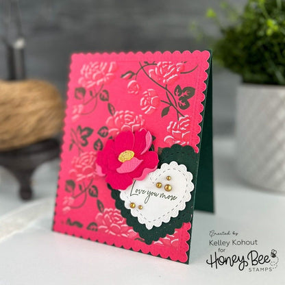 Bold Backgrounds: Vintage Roses - Honey Cuts - Stand - Alone Dies - Honey Bee Stamps