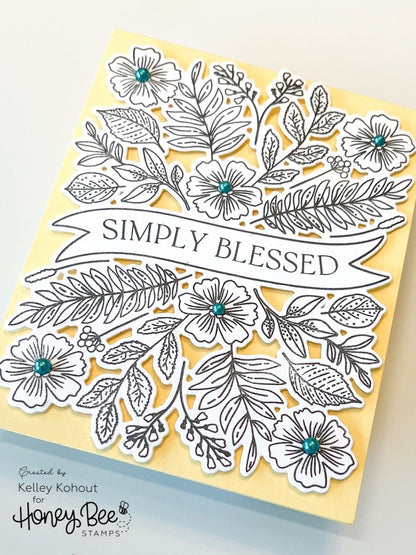 Bountiful Banner - 6x8 Photopolymer Stamp Set - Honey Bee Stamps