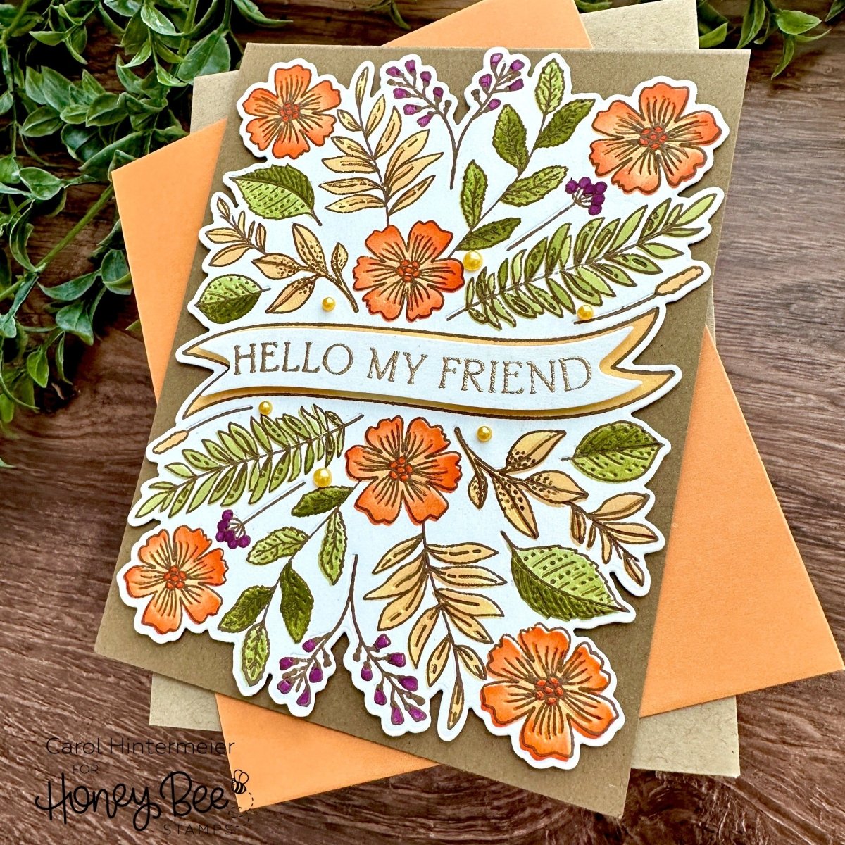 Bountiful Banner - 6x8 Photopolymer Stamp Set - Honey Bee Stamps