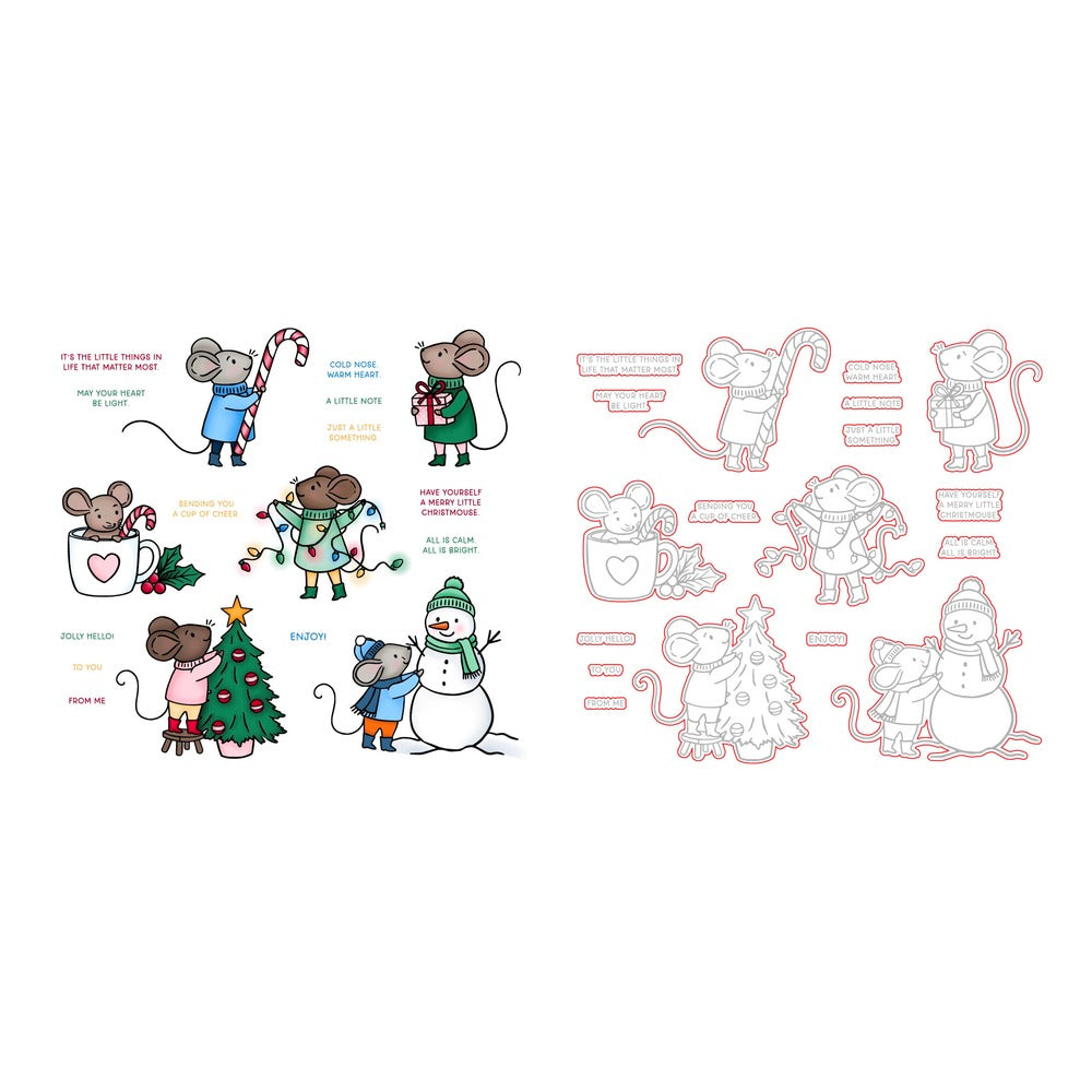 Merry Christmouse Stamp Set and Coordinating Honey Cuts Bundle