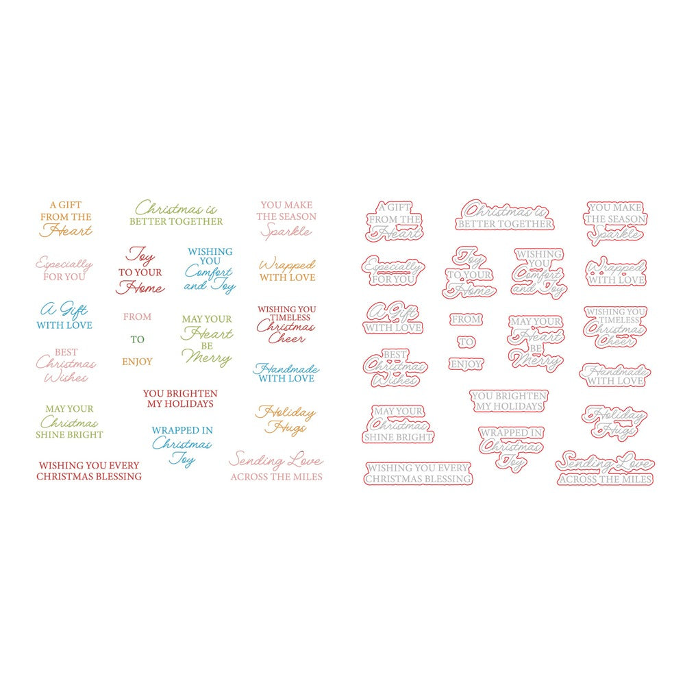 Timeless Christmas Cheer Stamp Set and Coordinating Honey Cuts Bundle