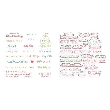 Tiny Hello Stamp Set and Coordinating Honey Cuts Bundle