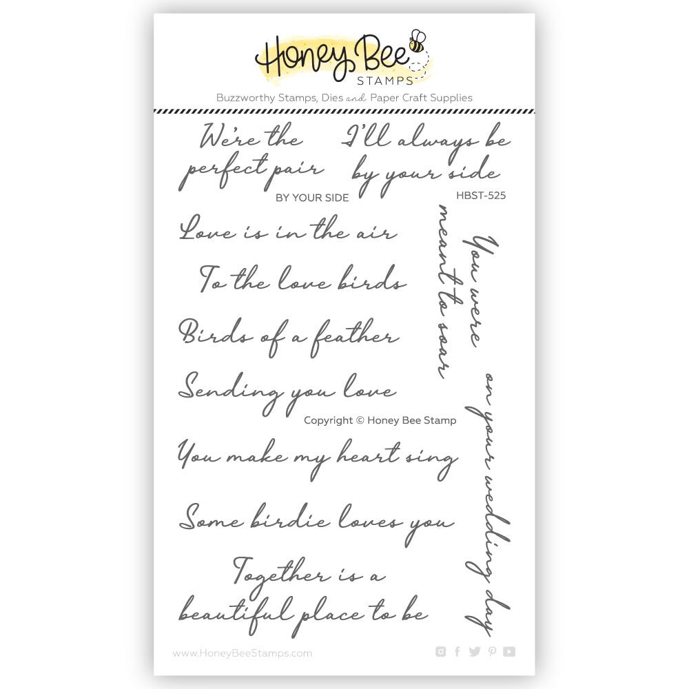By Your Side - 4x6 Photopolymer Stamp Set - Honey Bee Stamps