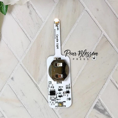 Candle Light by Pear Blossom Press - 2 pack LED Lights for Light Up Cards - Honey Bee Stamps