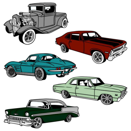 Car Show - 4x8 Photopolymer Stamp Set - Honey Bee Stamps