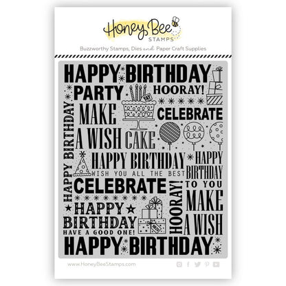 Celebrate Background - 5x6 Rubber Cling Background Stamp - Honey Bee Stamps