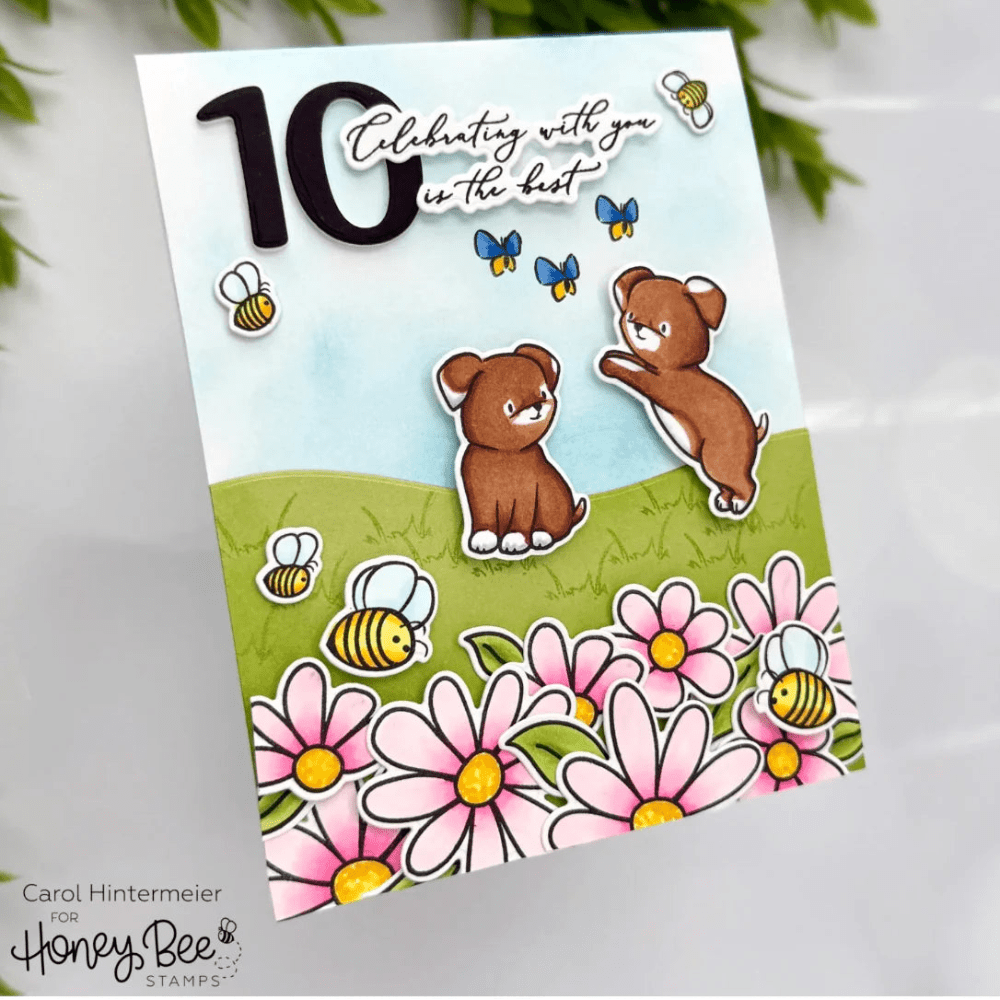Celebrating You - 5x6 Photopolymer Stamp Set - Honey Bee Stamps