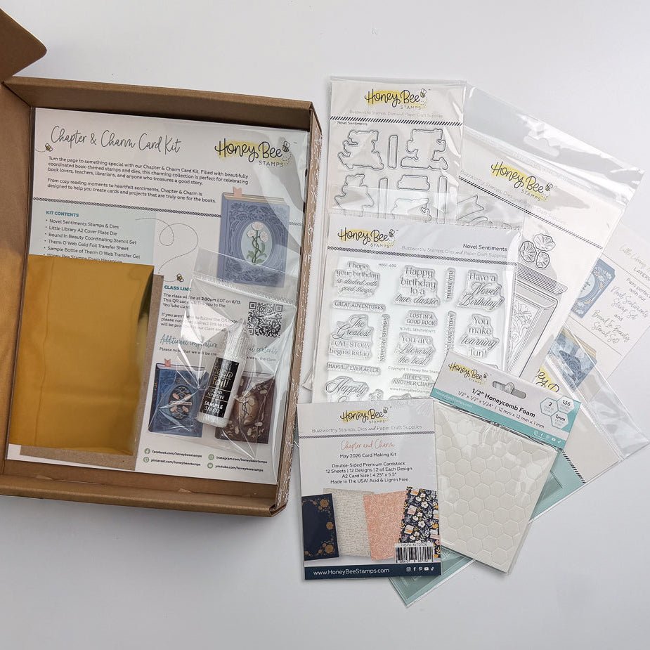 Chapter And Charm May Cardmaking Kit - Exclusive And Limited Edition! - Honey Bee Stamps