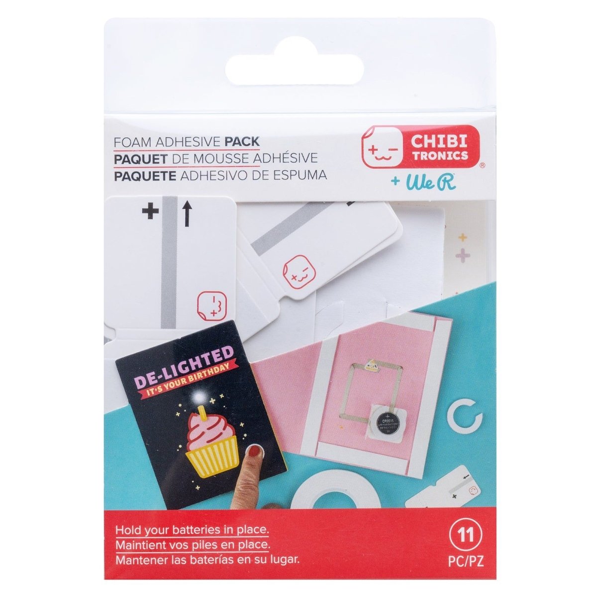 Chibitronics Foam Adhesive Pack for Light - up Cards - 11pc - Honey Bee Stamps