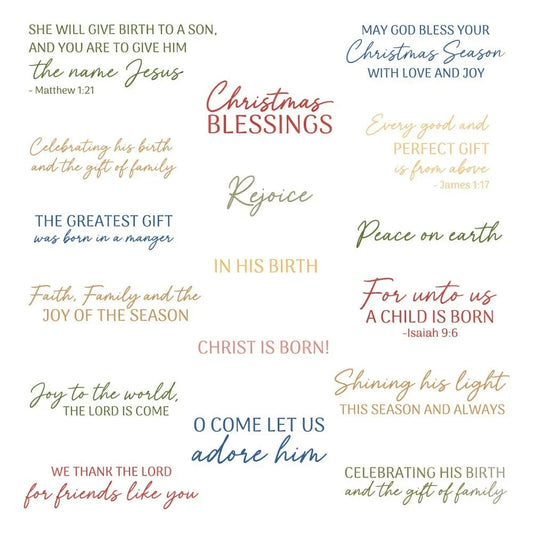 Christmas Blessings - 4"x 6" Stamp Set - Honey Bee Stamps