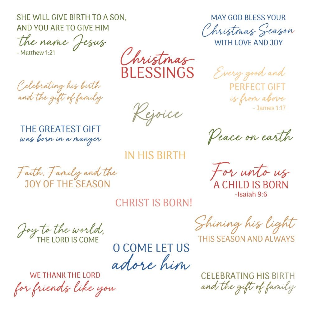 Christmas Blessings - 4"x 6" Stamp Set - Honey Bee Stamps