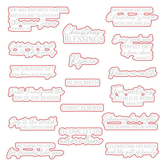 Christmas Blessings - Honey Cuts - Coordinating Dies - Honey Bee Stamps