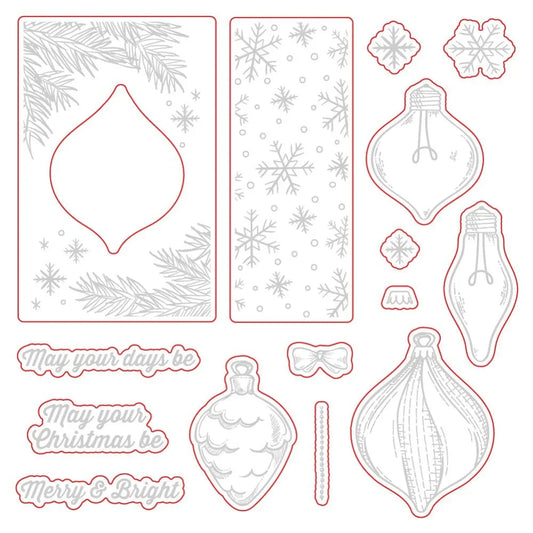 Christmas Lights Vintage Gift Card Box Add - On - Honey Cuts - Coordinating Dies - Retiring - Honey Bee Stamps