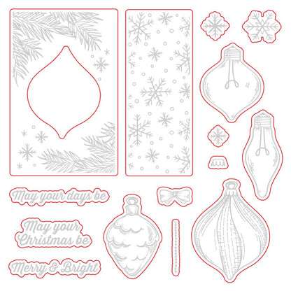 Christmas Lights Vintage Gift Card Box Add - On - Honey Cuts - Coordinating Dies - Retiring - Honey Bee Stamps