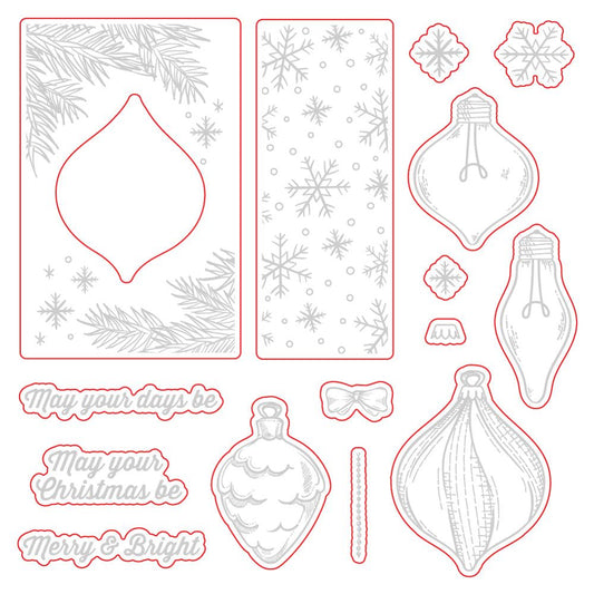 Christmas Lights Vintage Gift Card Box Add - On - Honey Cuts - Coordinating Dies - Retiring - Honey Bee Stamps