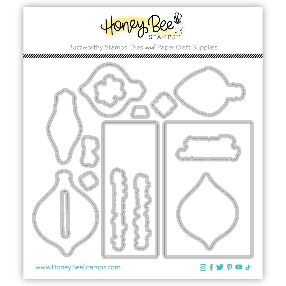 Christmas Lights Vintage Gift Card Box Add - On - Honey Cuts - Coordinating Dies - Retiring - Honey Bee Stamps