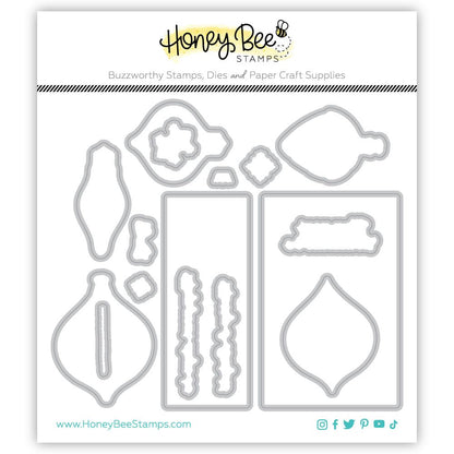 Christmas Lights Vintage Gift Card Box Add - On - Honey Cuts - Coordinating Dies - Retiring - Honey Bee Stamps