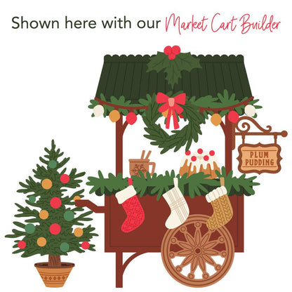Christmas Market Cart Add - On - Honey Cuts - Stand - Alone Dies - Honey Bee Stamps