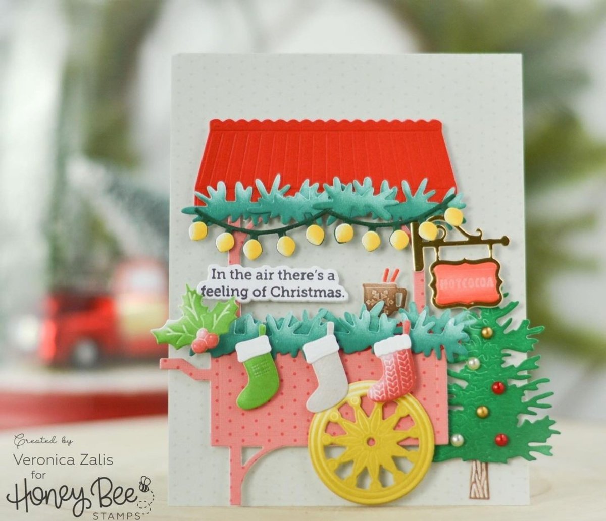 Christmas Market Cart Add - On - Honey Cuts - Stand - Alone Dies - Honey Bee Stamps