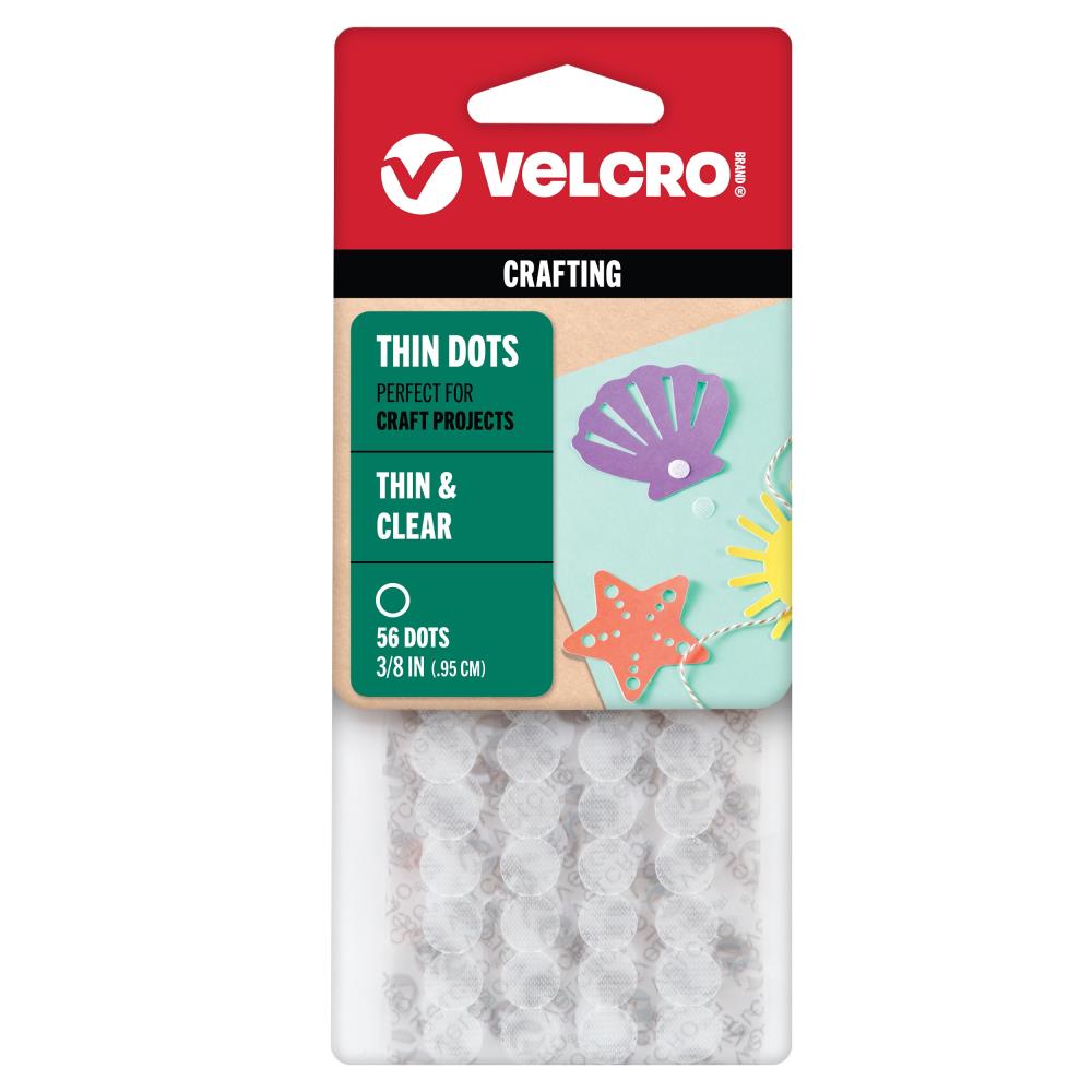 Clear Velcro Brand Small 3/8" Circles - 56 Piece Set Of Hook and Loop Closures - Honey Bee Stamps
