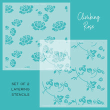 Climbing Rose - Set Of 2 Layering Background Stencils - Honey Bee Stamps