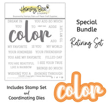 Color - 4x4 Stamp Set and Coordinating Dies Bundle - Honey Bee Stamps