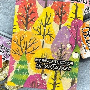 Colors Of Autumn - Set of 6 - 6"x6" Background Stencils - Honey Bee Stamps