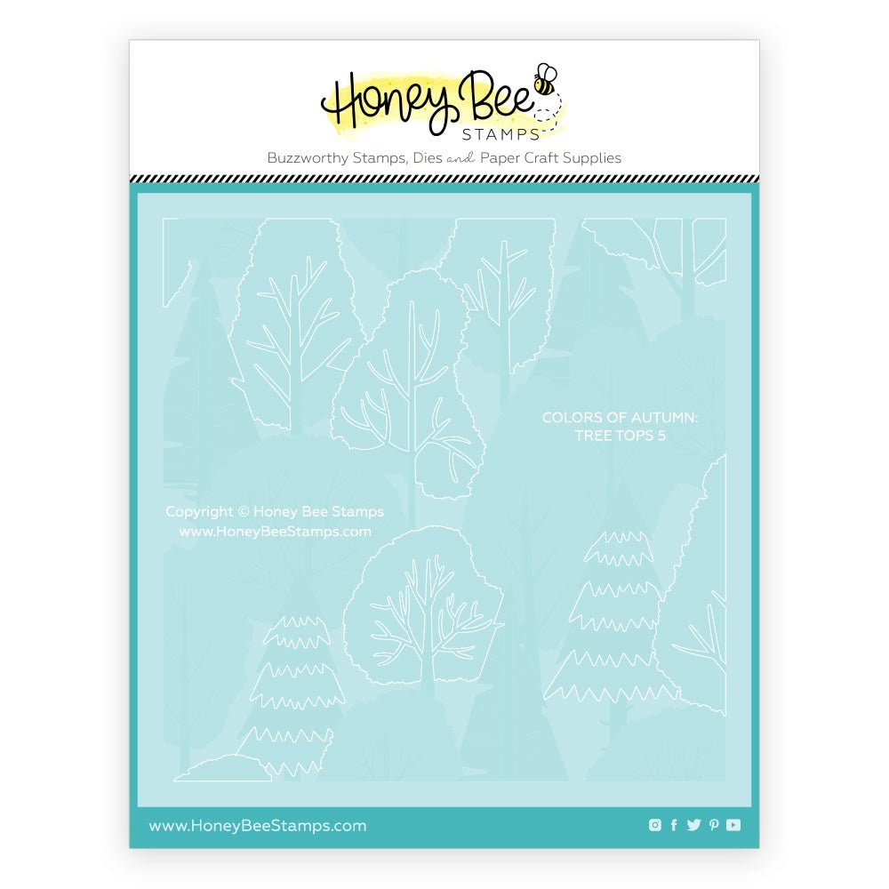 Colors Of Autumn - Set of 6 - 6"x6" Background Stencils - Honey Bee Stamps