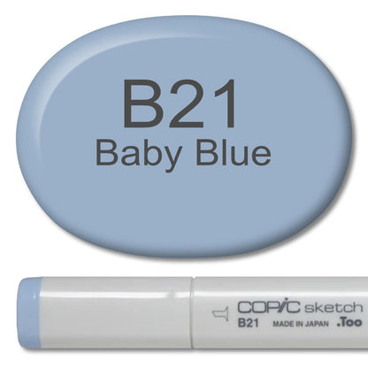 Copic Sketch Marker - B21 Baby Blue - Honey Bee Stamps