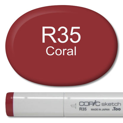 Copic Sketch Marker - R35 Coral - Honey Bee Stamps