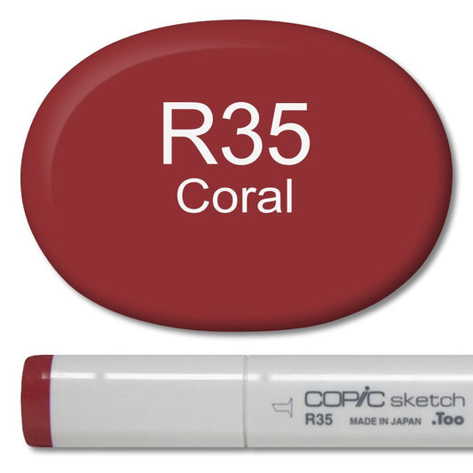 Copic Sketch Marker - R35 Coral - Honey Bee Stamps