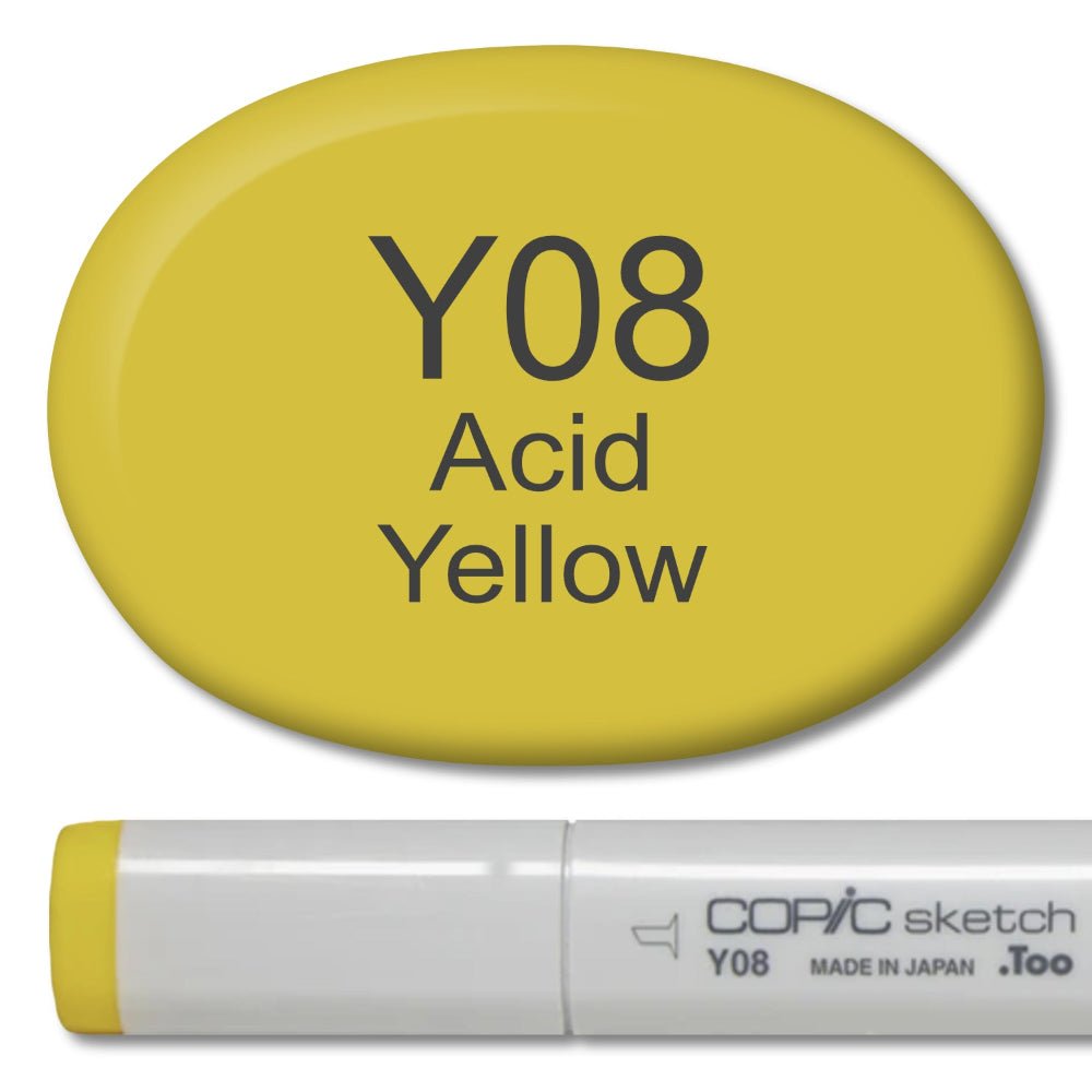 Copic Sketch Marker - Y08 Acid Yellow - Honey Bee Stamps