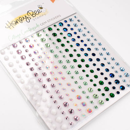 Cottage Countryside Gem Stickers - 210 Count - Honey Bee Stamps