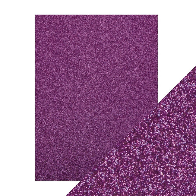 Craft Perfect Glitter Card 8.5x11 - 5/Pkg - Nebula Purple - Honey Bee Stamps