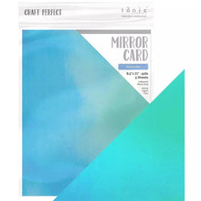 Craft Perfect Iridescent Mirror Card - 8.5x11 5/pkg - Marina Mist - Honey Bee Stamps