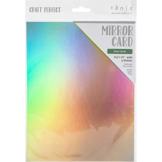 Craft Perfect Iridescent Mirror Card - 8.5x11 5/pkg - Water Sprite - Honey Bee Stamps
