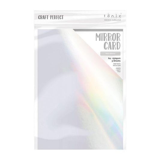 Craft Perfect Mirror Card - A4 Size - 5 Sheets - Holo Waves - Honey Bee Stamps