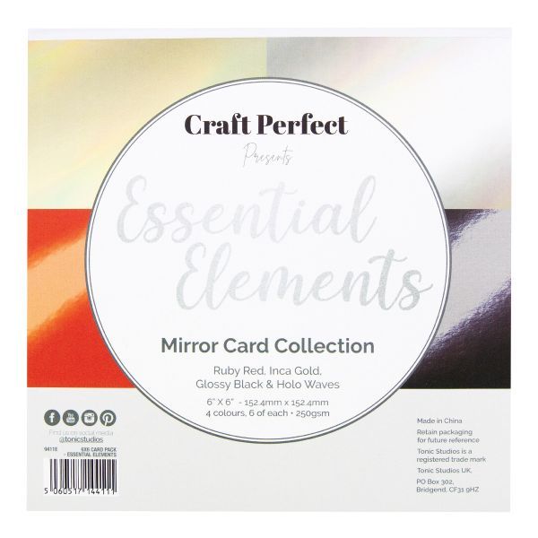 Craft Perfect Mirror Card Collection 6x6 24/pkg - Essential Elements - Honey Bee Stamps